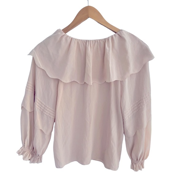 Joie 100% Silk Ruffle Blouse – Romantic Feminine Chic xxs - Picture 2 of 7